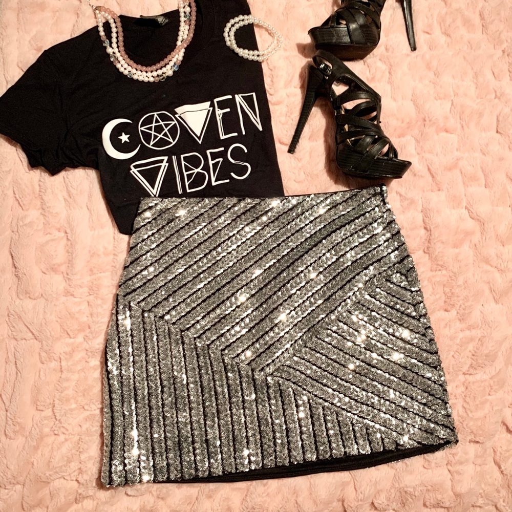 Lulu’s sequin mini skirt